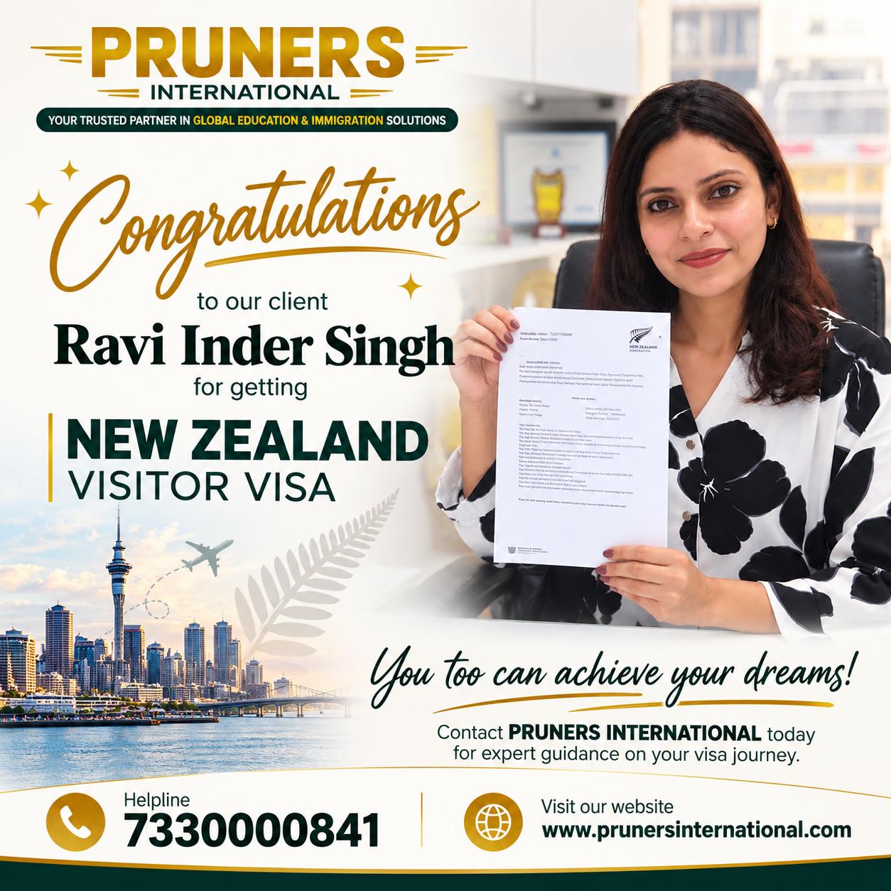 NZL visitor visa approved
